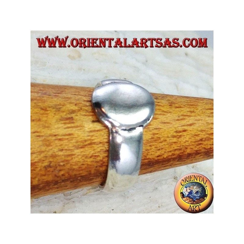Anillo de plata para pies o falanges con una placa ovalada lisa