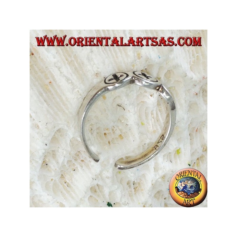 Bague en argent pour les pieds ou les phalanges avec trois croix