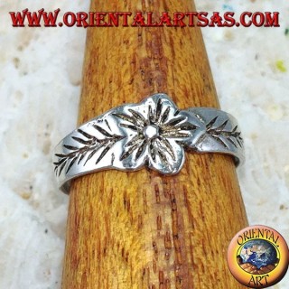 Bague en argent pour les pieds ou pour les phalanges avec fleur