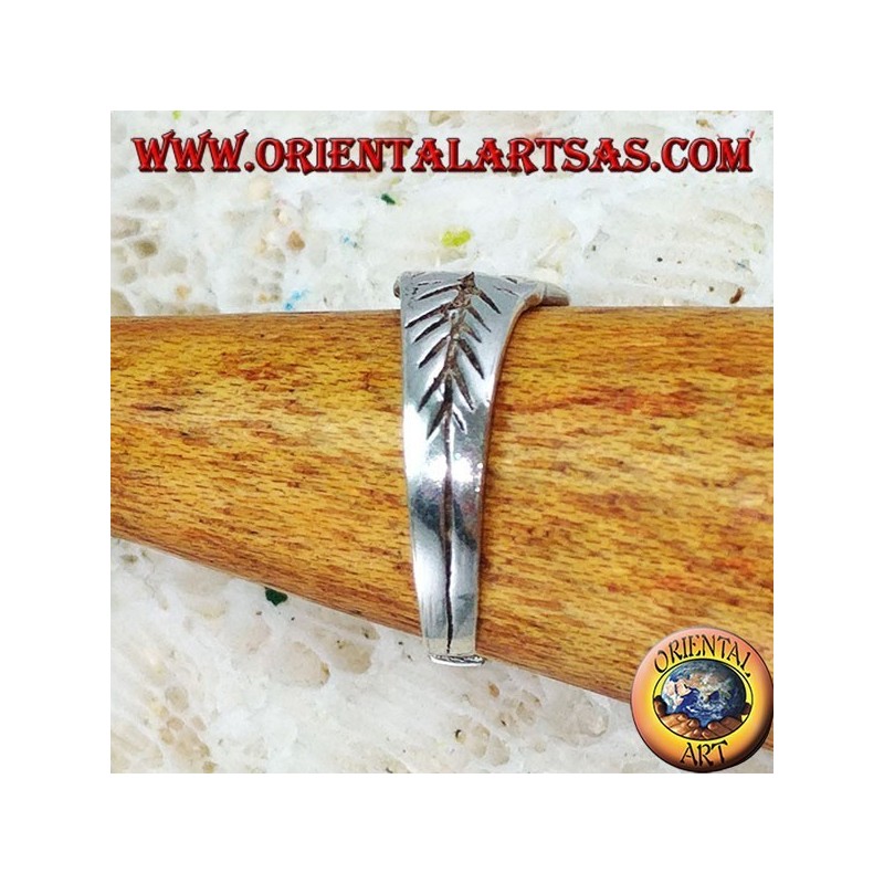 Silver ring for feet or for phalanxes with flower