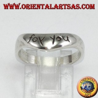 Anello in argento con incisione (FOR YOU)