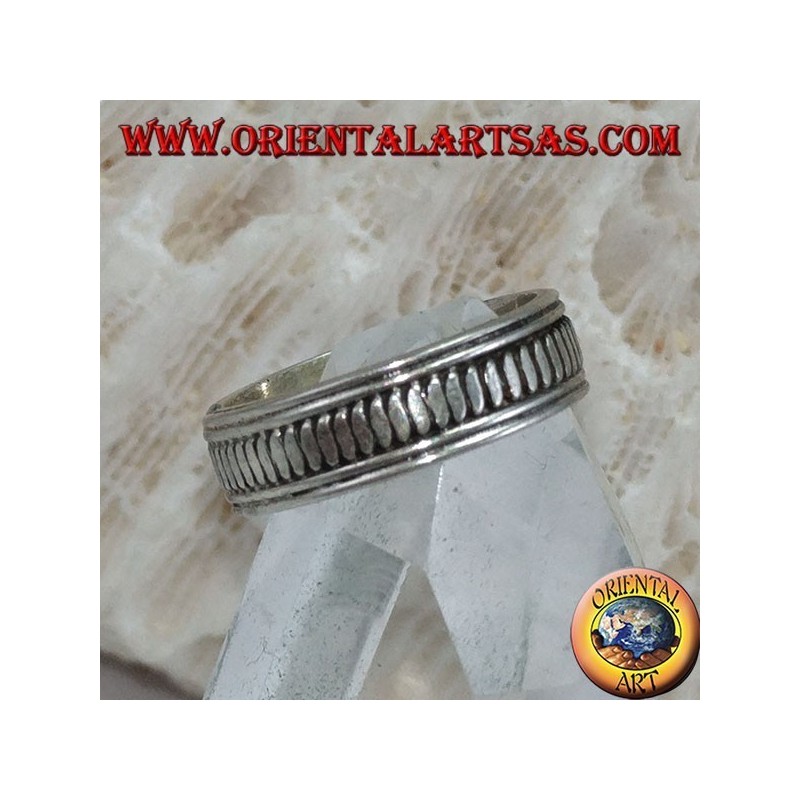 Bague en argent pour pieds ou pour phalanges, faite à la main