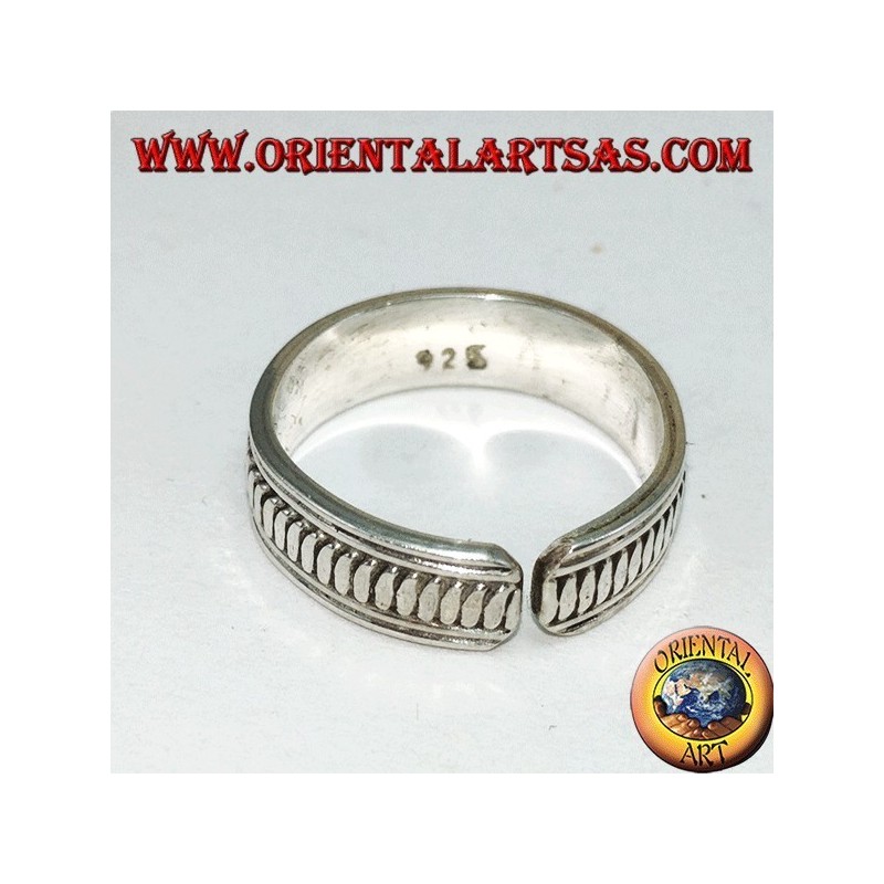 Anello in argento per piedi o per falange, fatto a mano