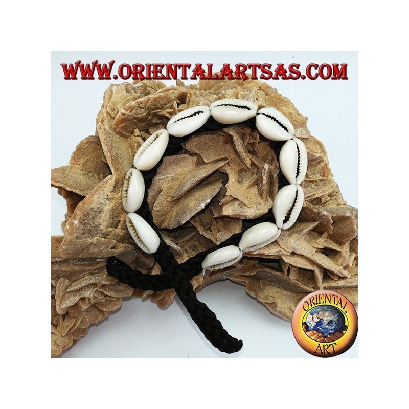 Pulsera Caure de conchas de cauri en una fila