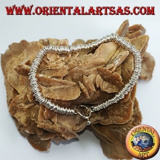 Pulsera de plata con arandelas de anillo, modelo dodo