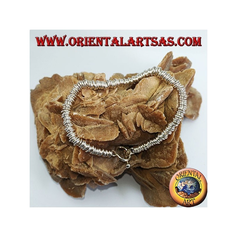 Silver bracelet with ring washers, dodo model