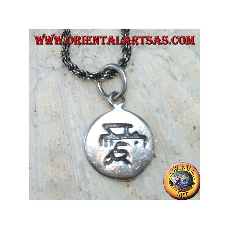 Colgante en medallón de plata del amor