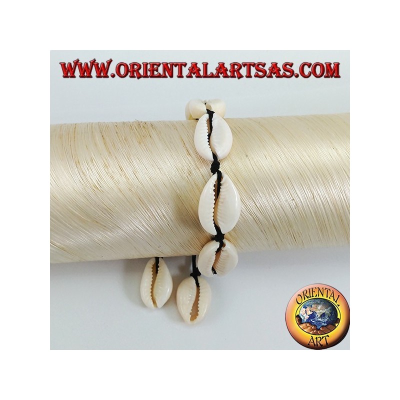 Fußkettchen und Armband Doppeleinsatz von Kauri Cauri Muscheln, verstellbar