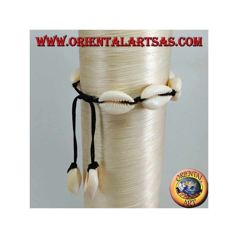 Pulsera tobillera y doble uso de conchas cauri cauri, ajustable