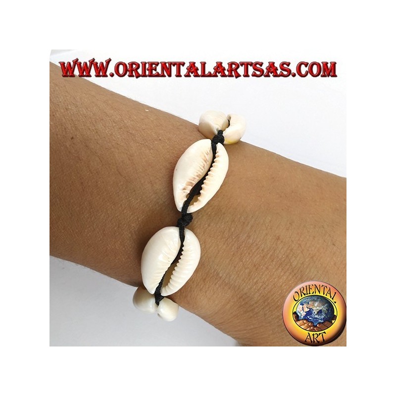 Fußkettchen und Armband Doppeleinsatz von Kauri Cauri Muscheln, verstellbar