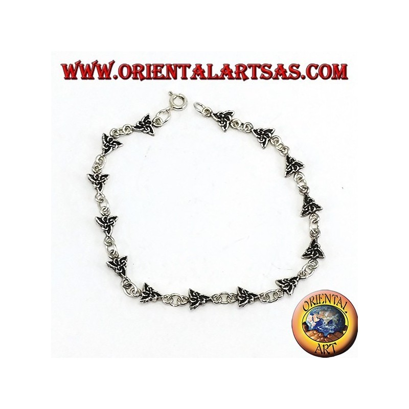 Bracelet en argent avec un nœud en tyron