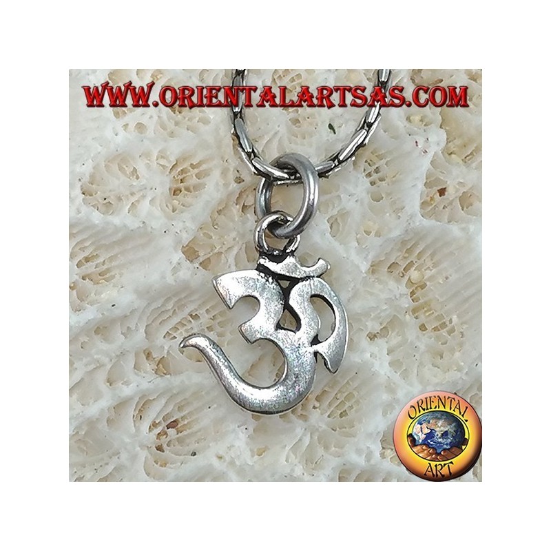 Ciondolo d'argento OM  Oṁ Óm e Aum sillaba sacra