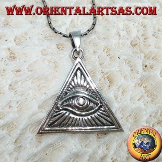 Pendentif en argent, œil de la providence