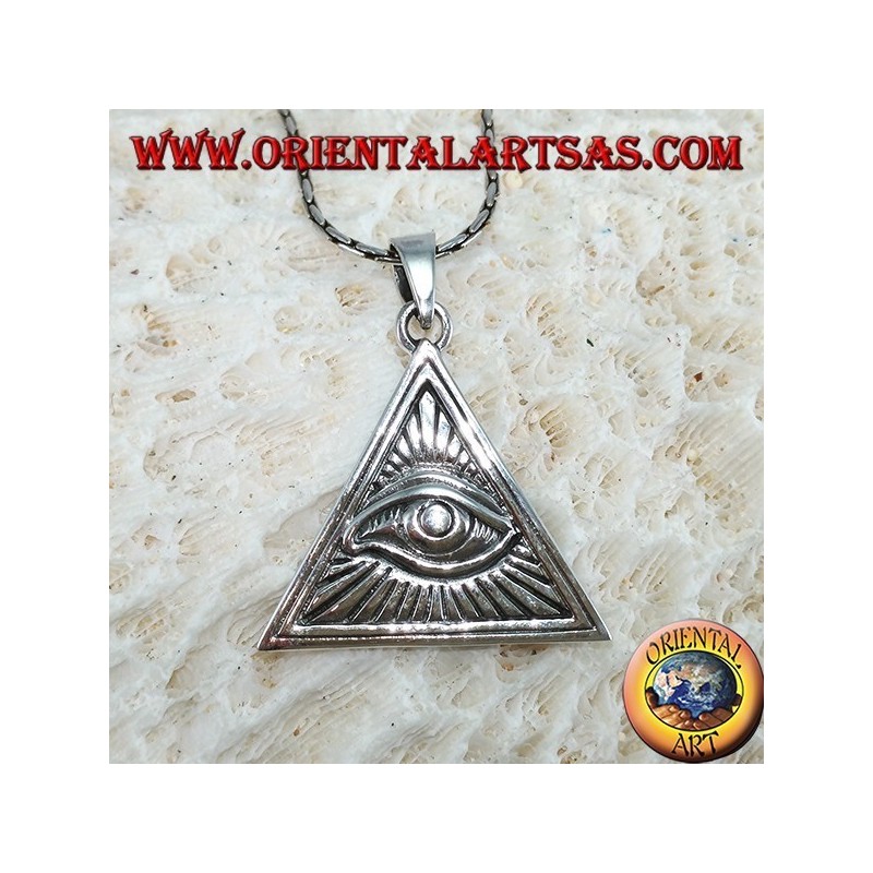 Pendentif en argent, œil de la providence