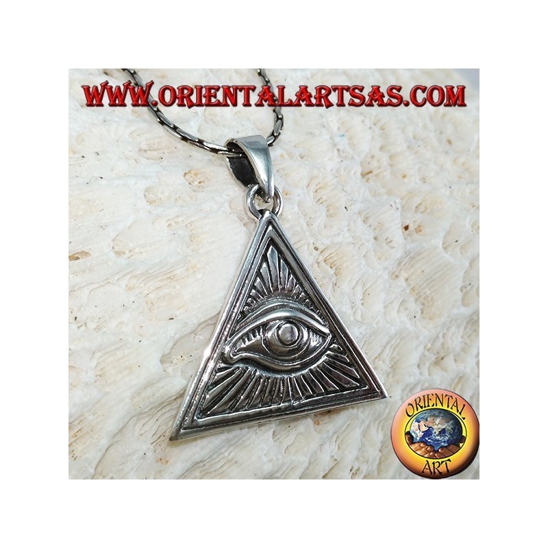 Pendentif en argent, œil de la providence
