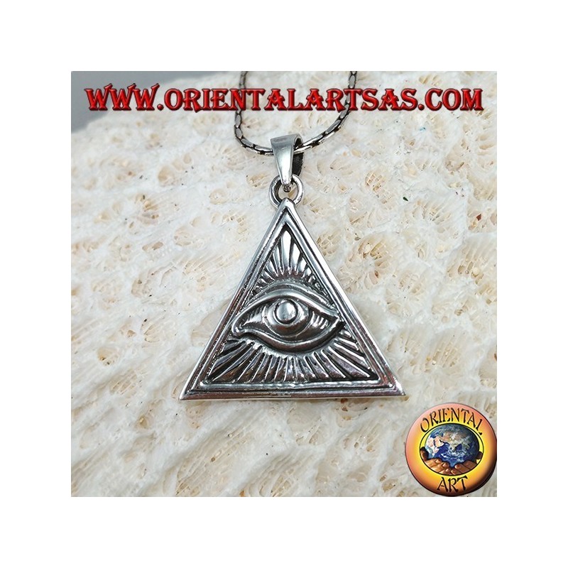 Pendentif en argent, œil de la providence