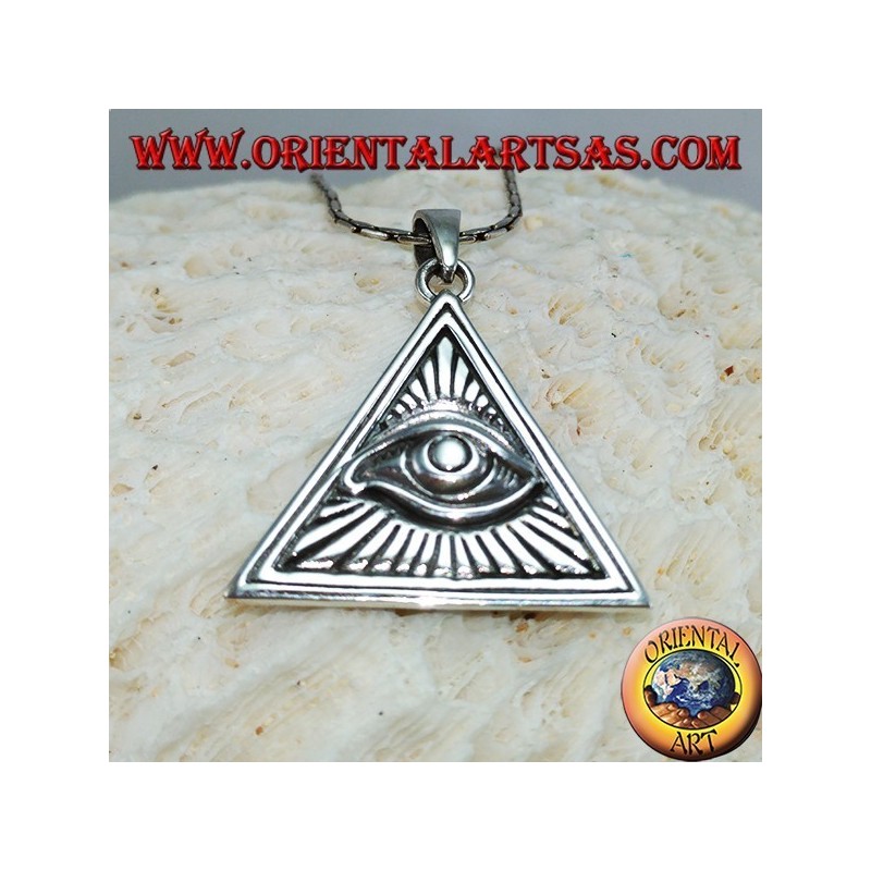 Colgante de plata, ojo de la providencia