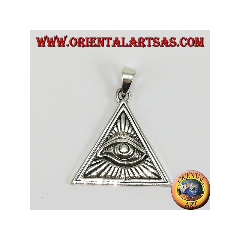 Pendentif en argent, œil de la providence