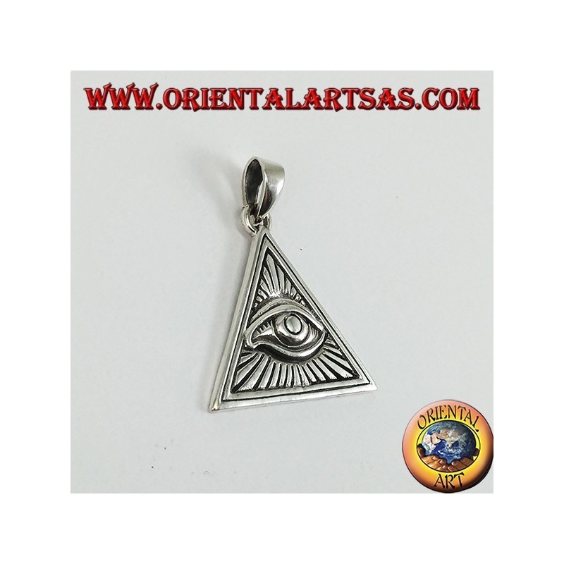 Pendentif en argent, œil de la providence