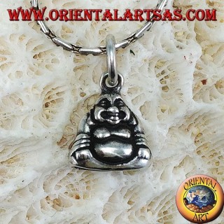 Silver pendant Buddha of small double-sided abundance