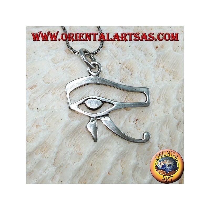 silver pendant eye of Horus and Eye of Ra