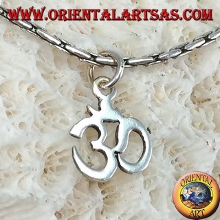 Ciondolo d'argento OM  Oṁ Óm e Aum sillaba sacra (piccolo )
