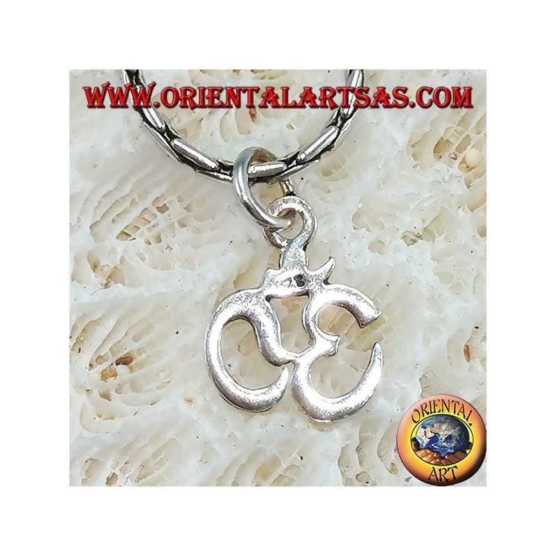 Ciondolo d'argento OM  Oṁ Óm e Aum sillaba sacra (piccolo )