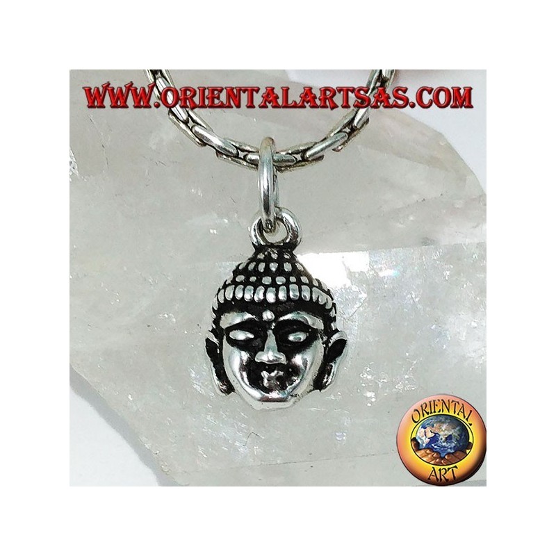 Ciondolo in argento testa di  Buddha piccola