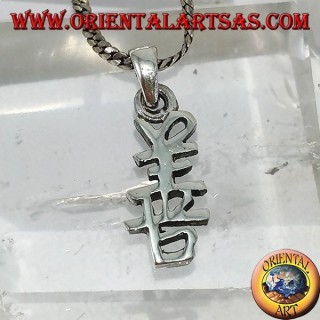 Pendant in silver symbol of happiness Chinese ideogram