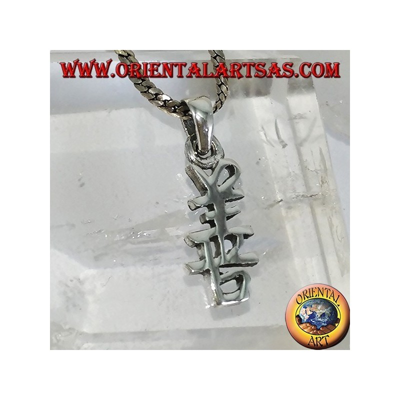 Colgante en plata símbolo de felicidad ideograma chino