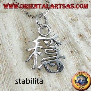 Pendentif en argent, stabilité de l'idéogramme chinois