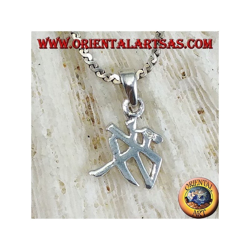 Silver pendant, Transform, Chinese ideogram