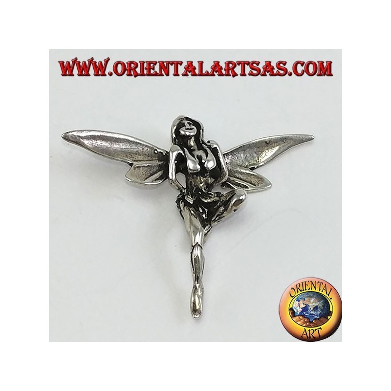 Hermoso colgante de plata de hadas tridimensional