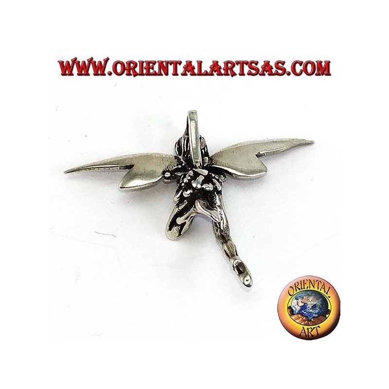 Beau pendentif en argent en trois dimensions