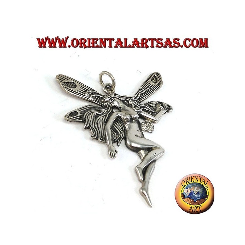 Big fairy pendant in 925 silver