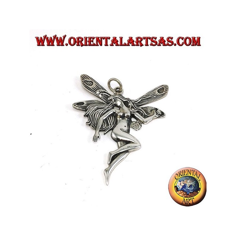 Big fairy pendant in 925 silver