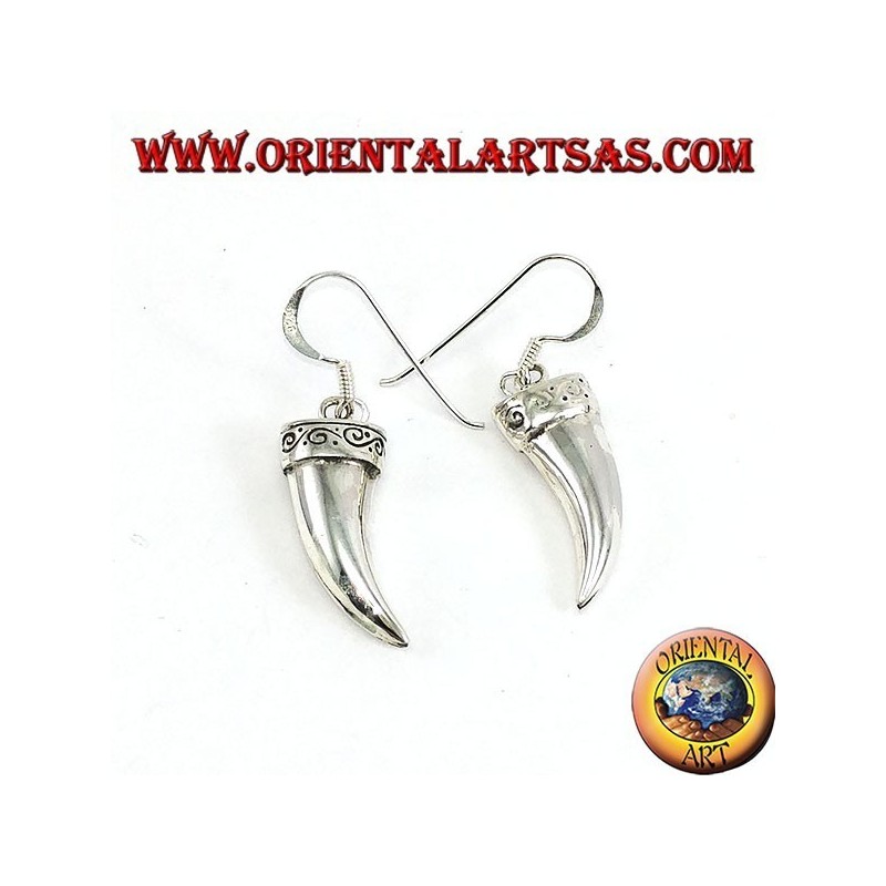 Boucles d'oreilles en argent avec éléphant