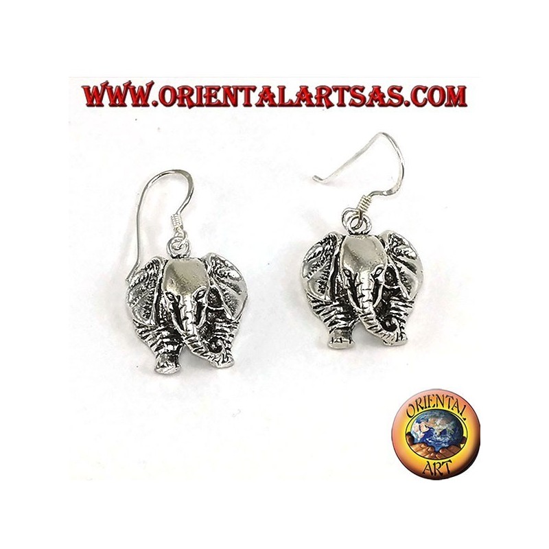 Silver elephant earrings