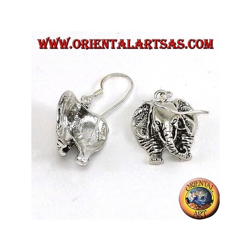 Orecchini in argento elefante