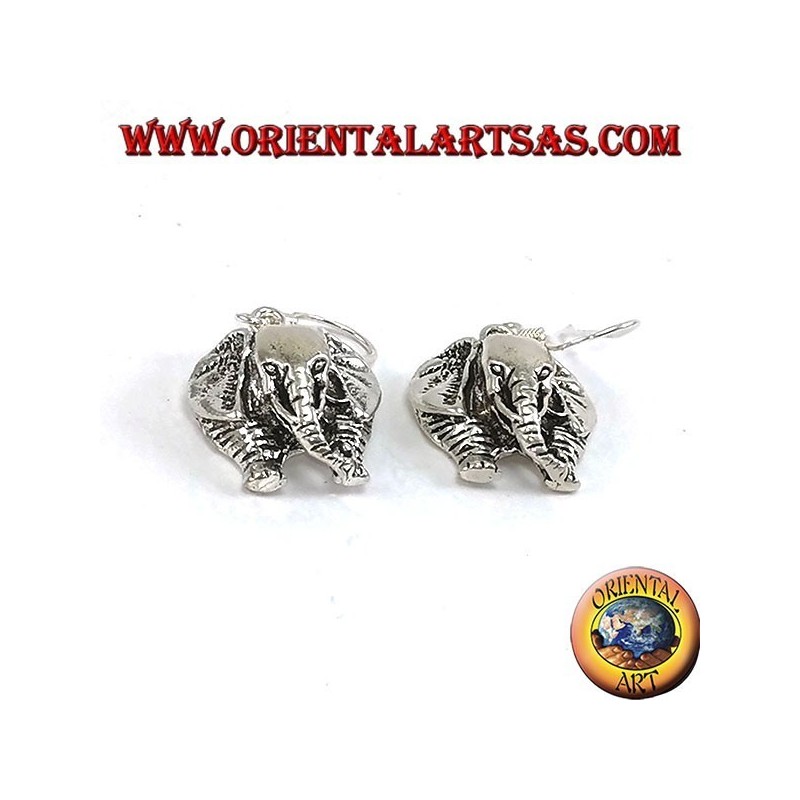 Orecchini in argento elefante