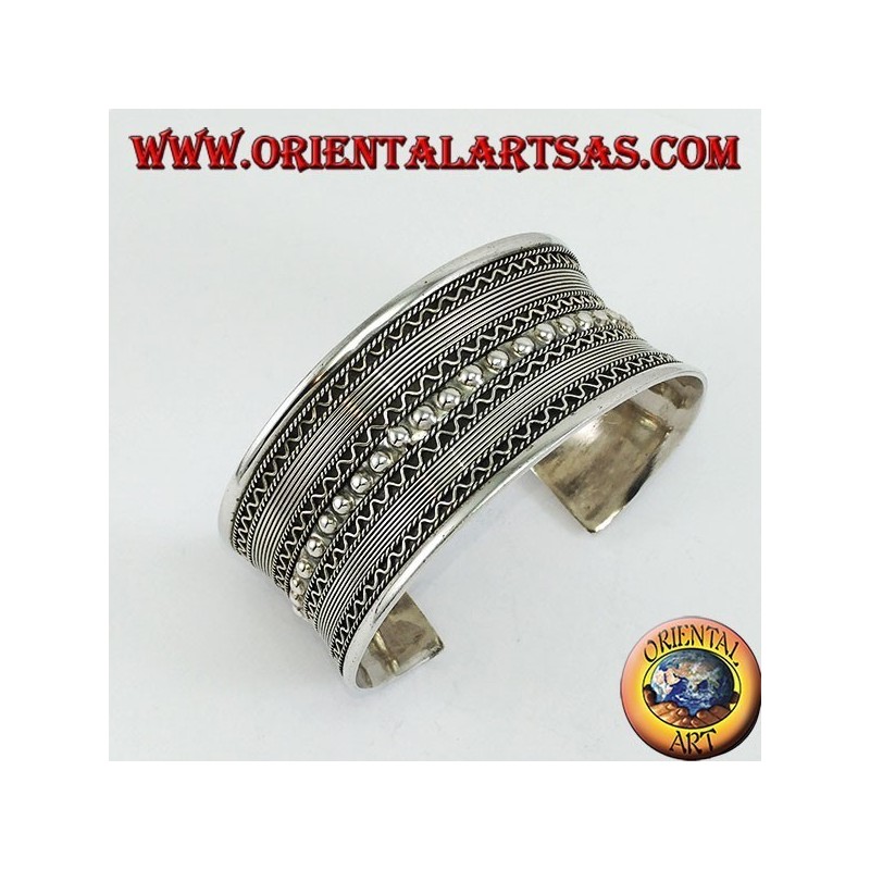 Silbernes Sklavenarmband, handgemachte balinesische Kreation