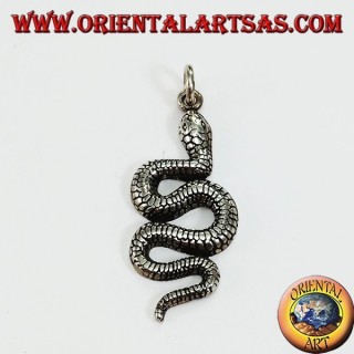 Pendentif serpent en argent en forme de python