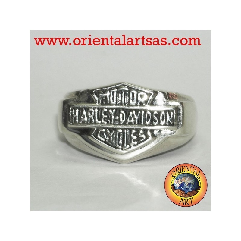 Anello Harley Davidson in argento 925 liscio