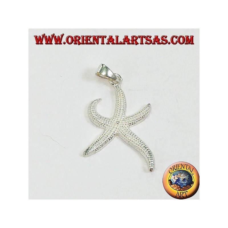 Silver starfish pendant (medium)