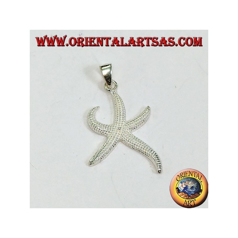 Pendentif étoile de mer en argent (moyen)