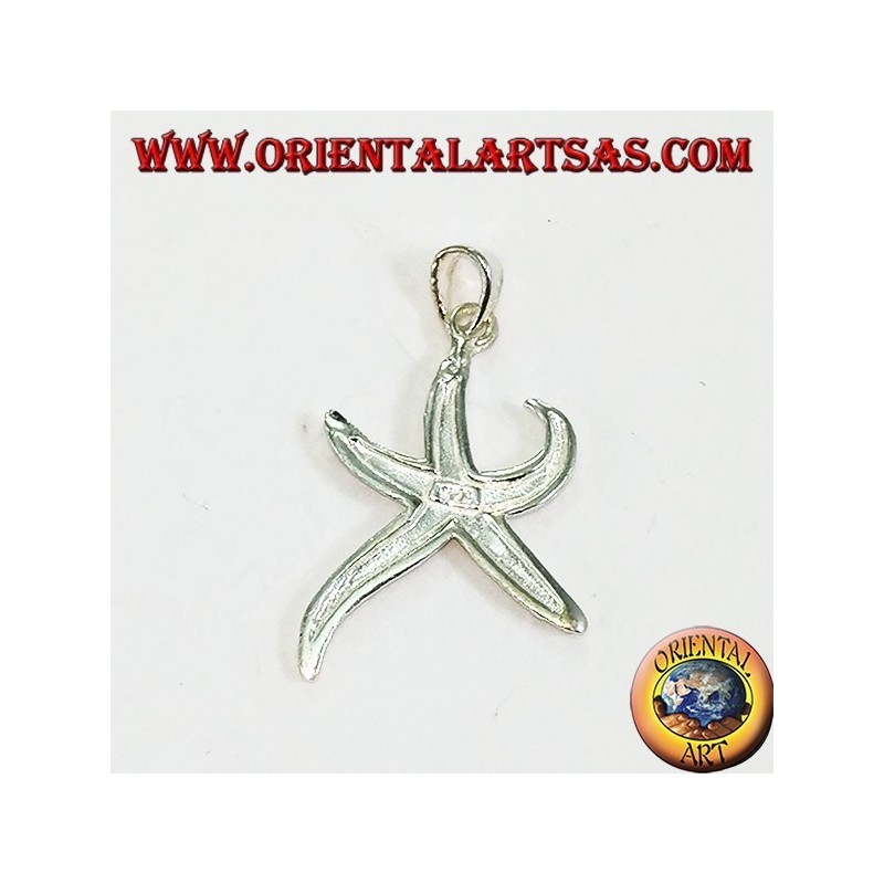 Pendentif étoile de mer en argent (moyen)