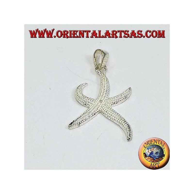 Silver starfish pendant (medium)