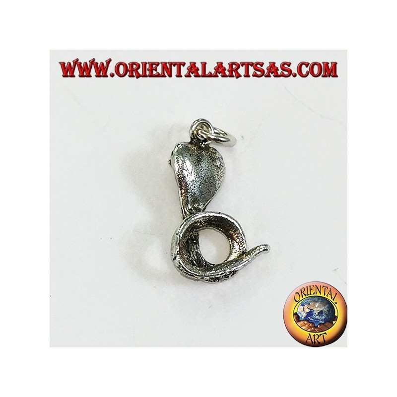 Pequeño colgante de plata cobra
