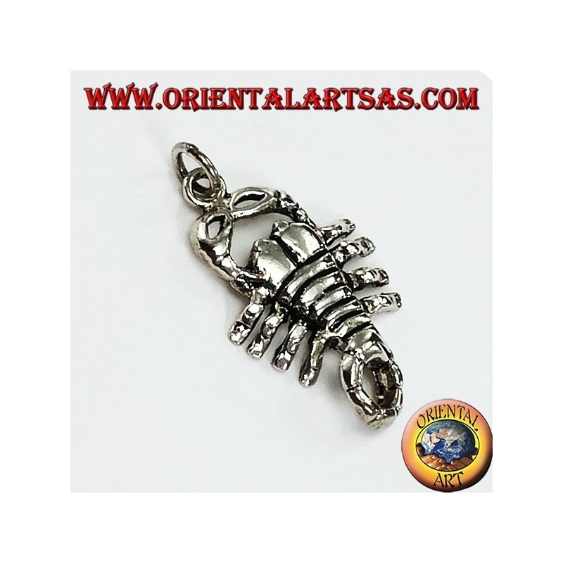 Pendant in silver scorpion medium