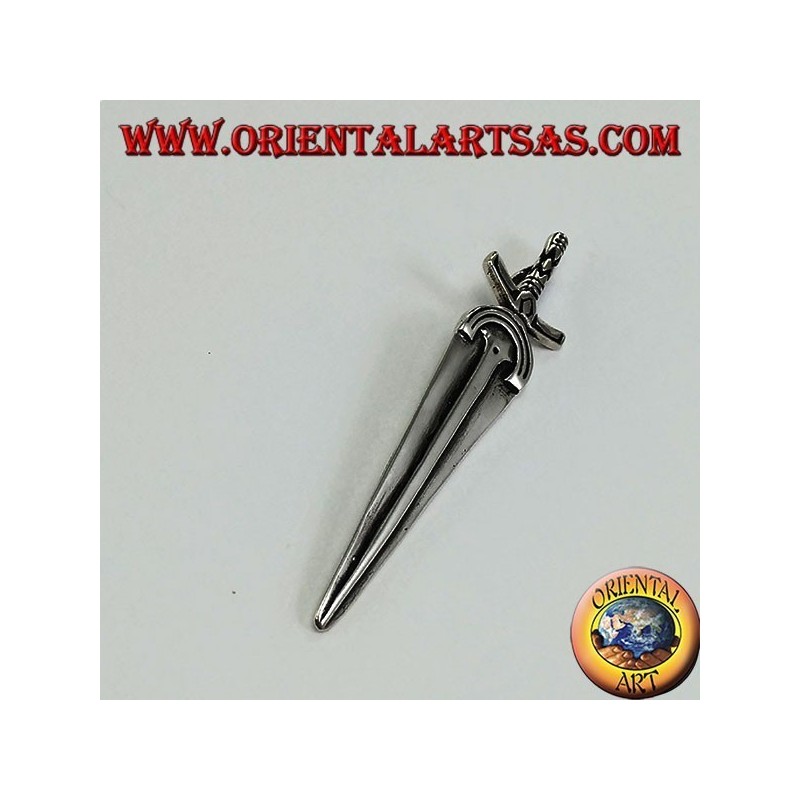 Pendant in silver, sword the queen of swords by Cesare Borgia